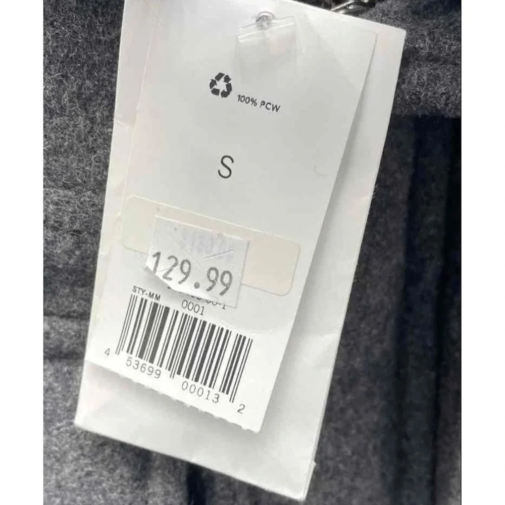 Banana Republic Men Wool‎ Blend Utility Vest Charcoal Gray Quilted Puffer $129-S